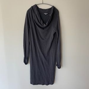 James Perse gray cotton cowl neck dress, size 4